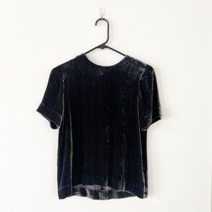 COS Grey Velvet Top